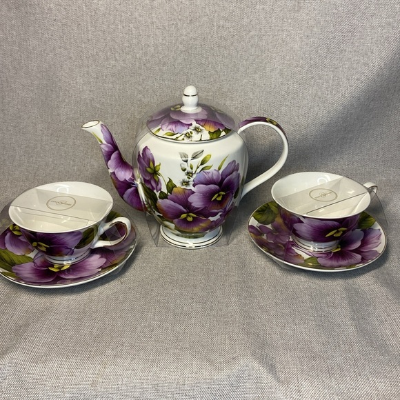 GRACE Teaware Floral Teapot and Teacup Set - Picture 9 of 12